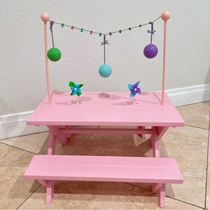 American Girl Chrissa Party (Picnic) Table and Benches for 18 inch Dolls Retired